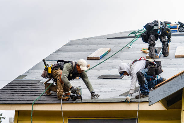 Professional Flat Roof Repair technician working in Bangor, ME